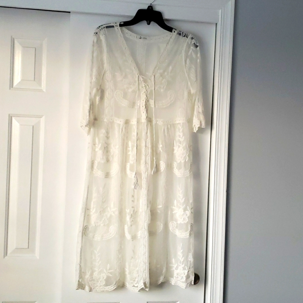 Maxi length cover-up